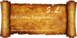 Sántha Leonarda névjegykártya
